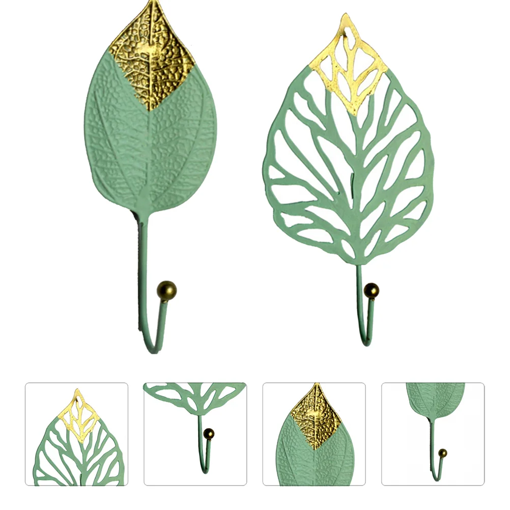 

2 Pcs Clothes Hook Bling Bedroom Decor Wall Hangers up Towel Wrought Iron Mounted