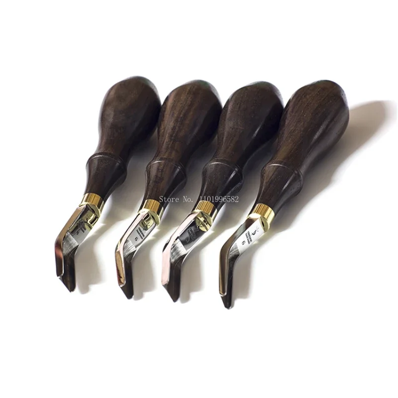 4mm/6mm/8mm/10mm Leather Thinning Spatula Wooden Wide Shovel DIY Handwork Leather Craft Backpack Strap Belt Edge Thinning Tool