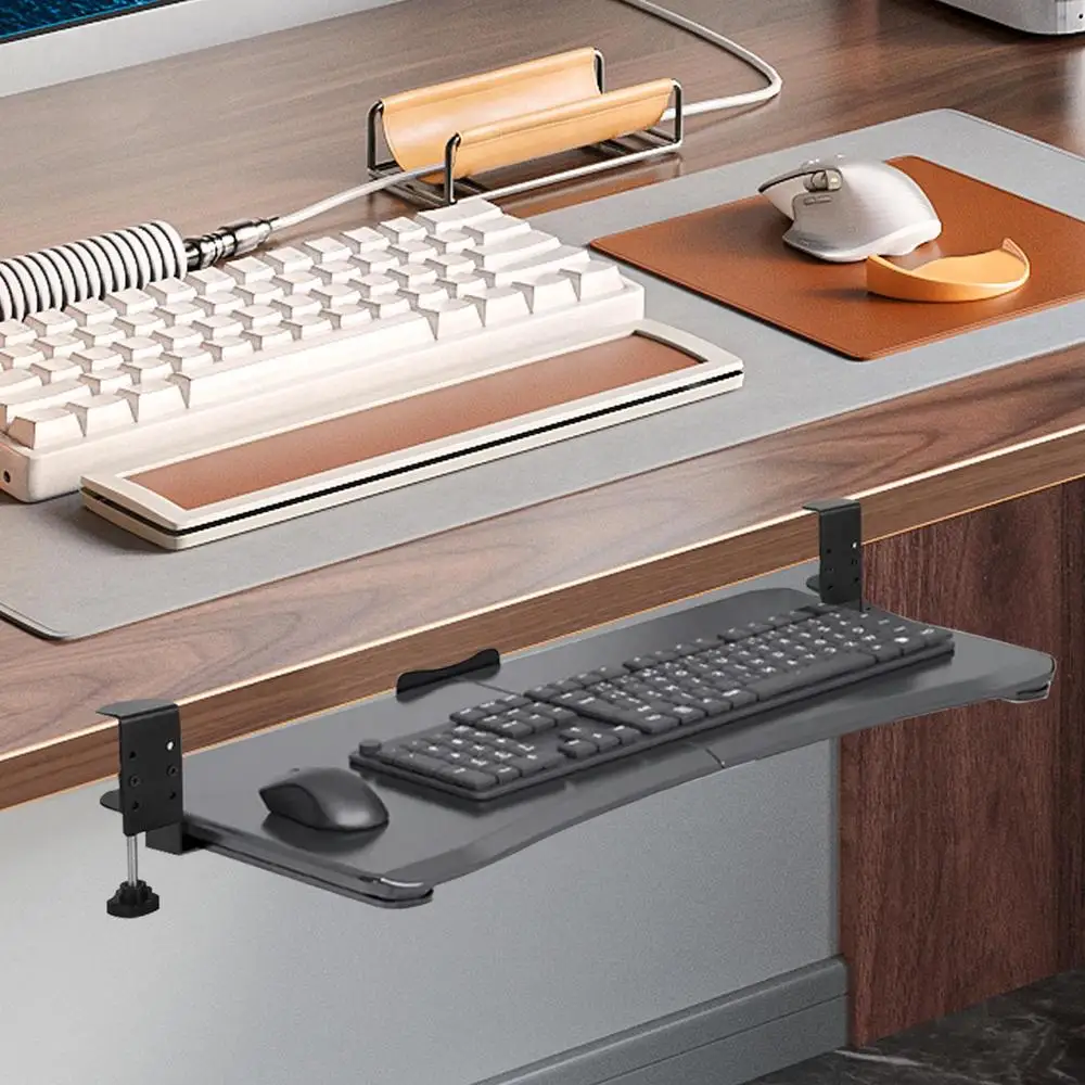 Under Desk Keyboard Drawer Slide Out Keyboard Shelf Sliding Slide-Out Keyboard Drawer Keyboard Shelf Sliding Under Desk Mounted