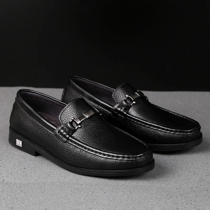 Luxury Men Casual Shoes Genuine Leather Men Loafers Handmade Slip-On Flats Leisure Walk Mocasines High Quality Man Driving Shoes 6