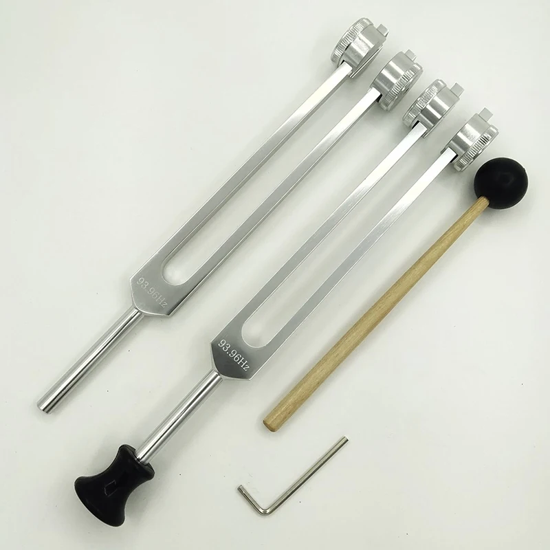 93.96Hz Vibrating Tuning Fork Aluminum Alloy Diapason Physiotherapy Tuning Fork Set Healing Music Therapy Percussion Instruments