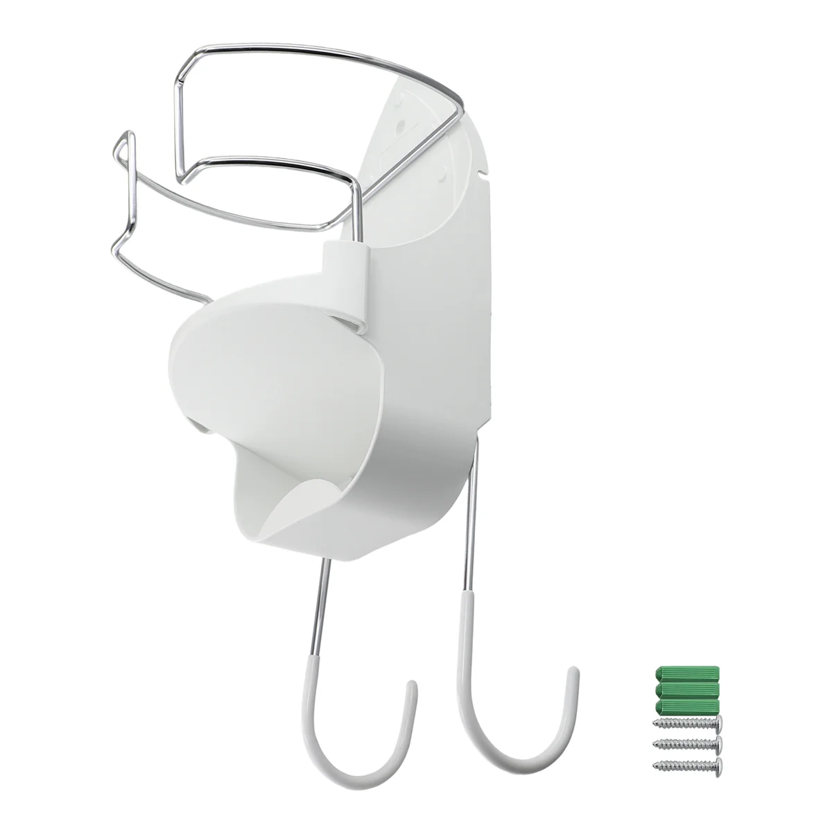 Iron Board Hanger Wall Mount Electric Iron Holder Iron and Ironing Board Storage Organizer Shelf with Removable Hooks -2 2