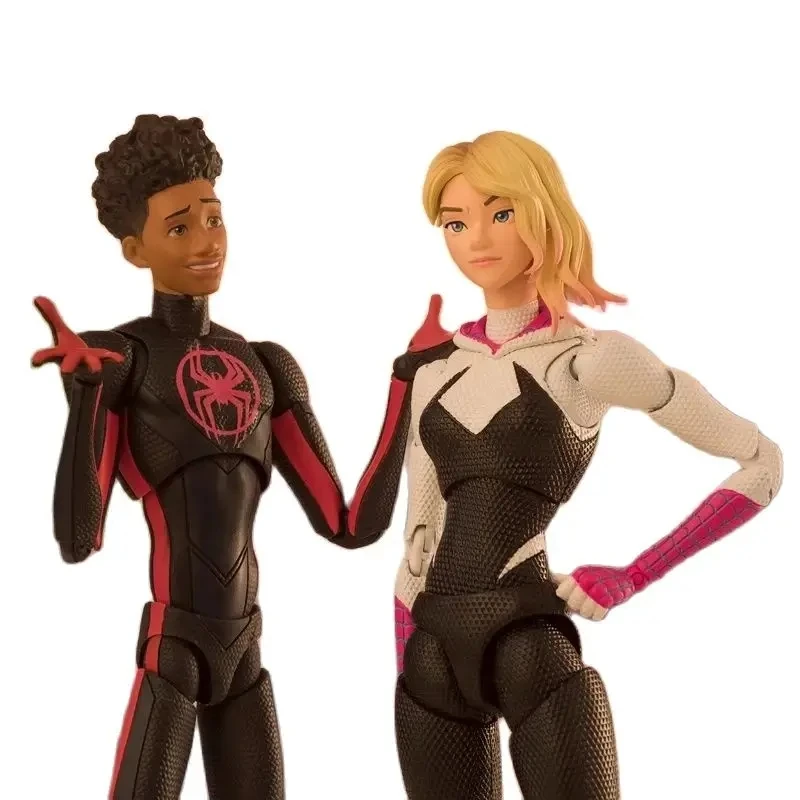 

15Cm Pvc Shf Spider Man Across The Spider-Verse Gwen Stacy Miles Morales Anime Action Figure Movable Joint Model Garage Kit Toys