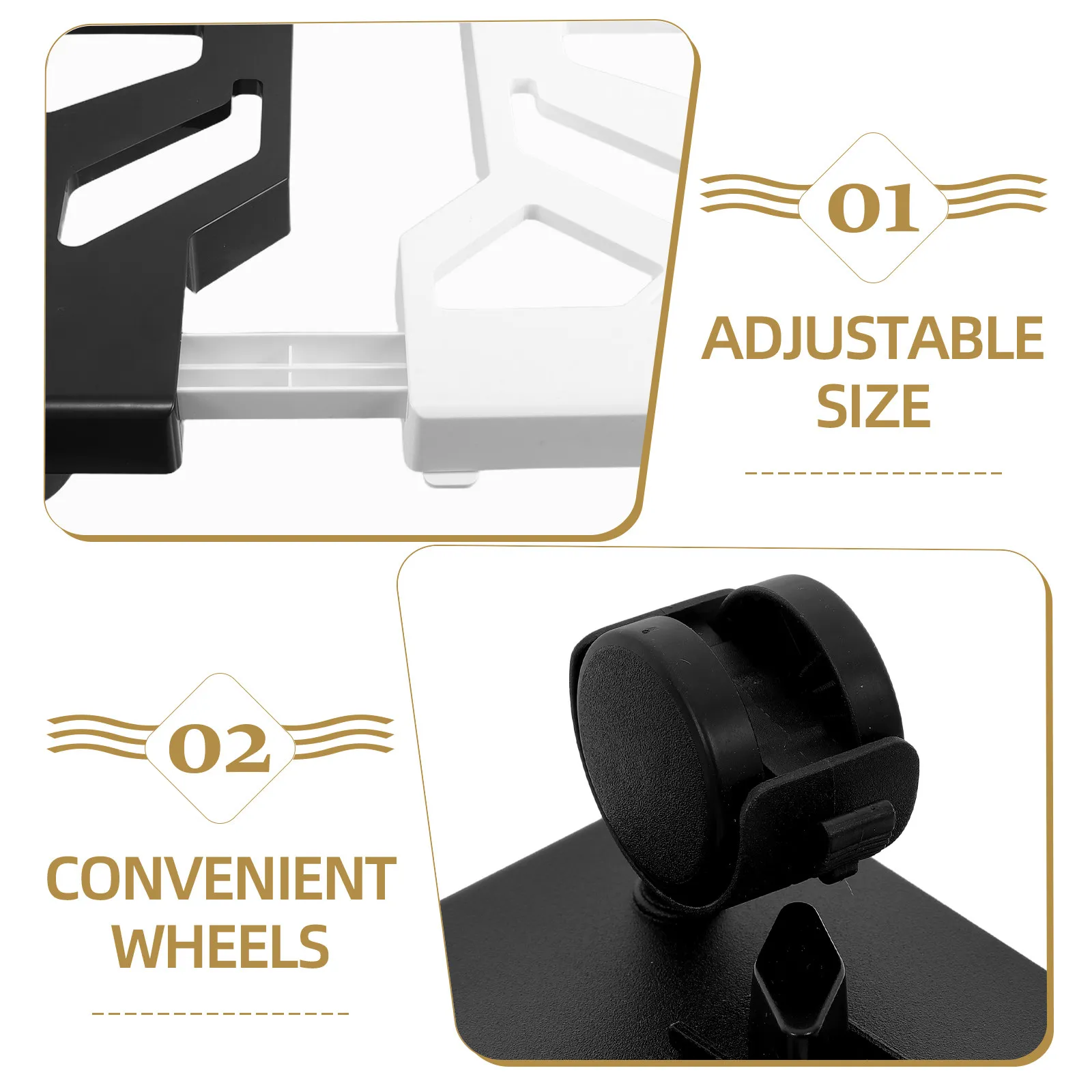 조절 가능한 이동식 컴퓨터 타워 스탠드, 롤링 캐스터, 확장형 PC 홀더, 공간 절약형 플로어 스탠드, 다기능 CPU 카트