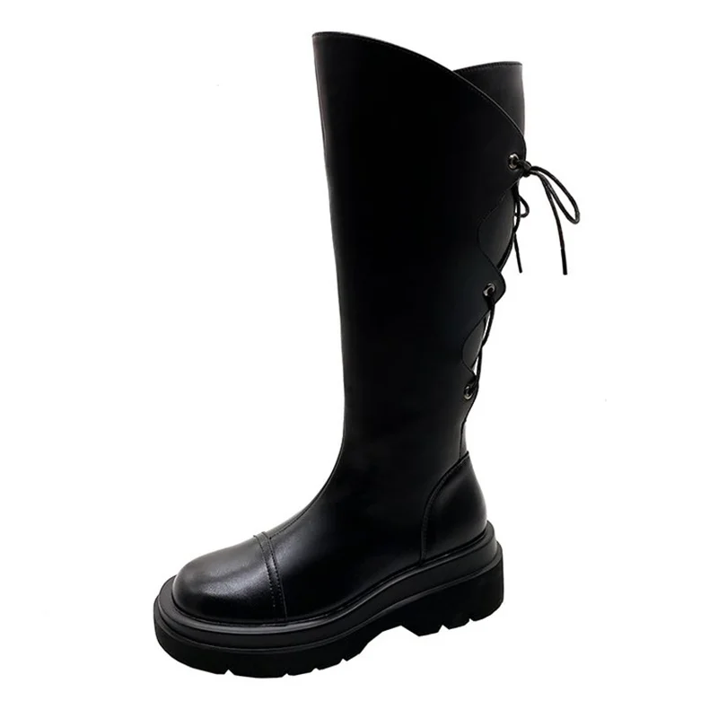 Long Boots Women's 2022 Autumn New High Sleeve Knight Boots Thick Sole Boots Plush Winter Boots