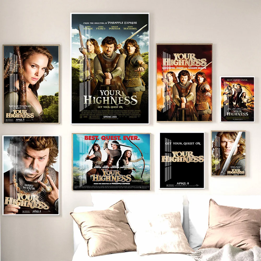 

Your Highness Fantasy Comedy Film Art Print Poster Movie Canvas Painting Video Room Cinema Wall Stickers Decor