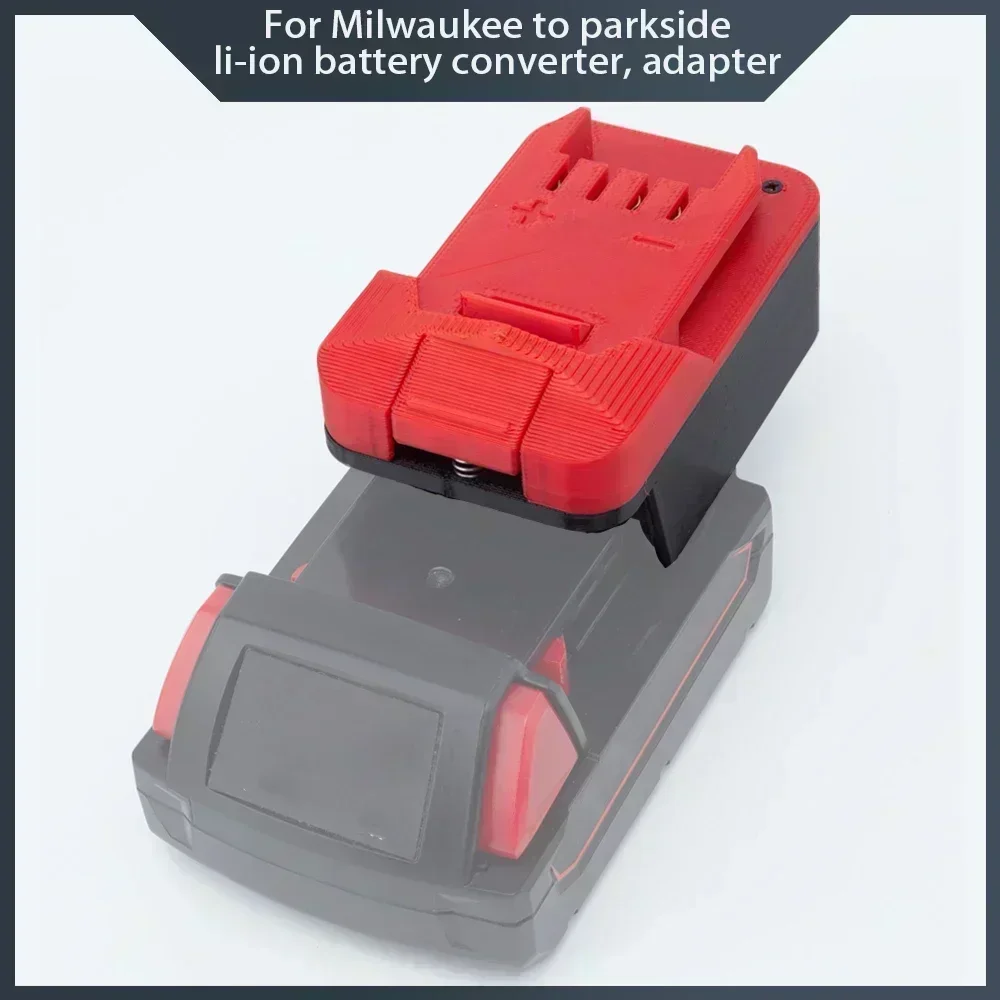 Battery Converter Adapter For Milwaukee 18V Lithium Battery to for Lidl Parkside X20V Power Drill Tool (battery not included)