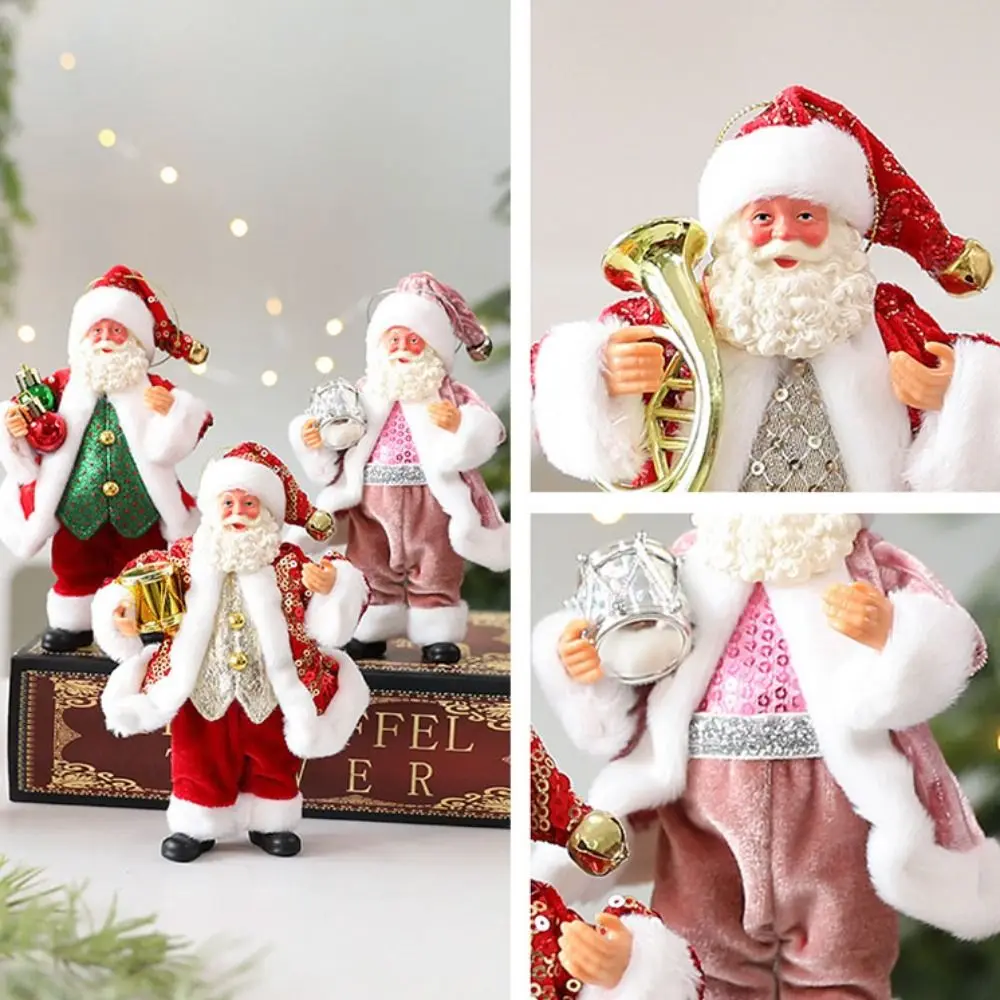 Funny 3D Xmas Tree Ornament Cute Creative Santa Claus Figurine Cartoon Standing Posture Christmas Home Decorations Festive Decor