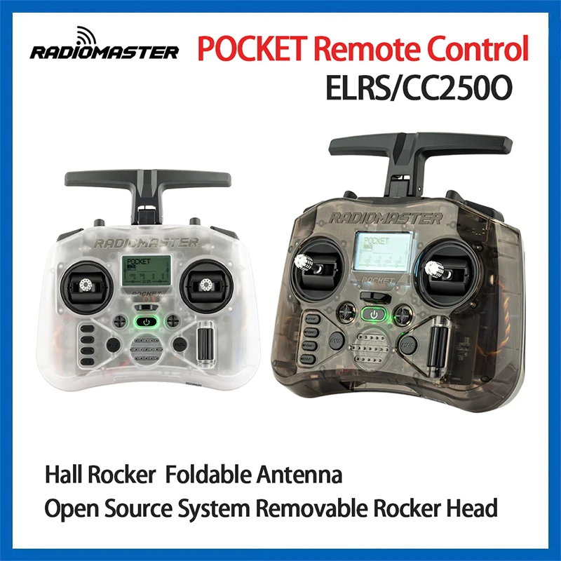 

Radiomaster Pocket Hall ELRS/CC2500 pemancar jarak jauh kecil portabel antena dilapis Rocker M2 FCC