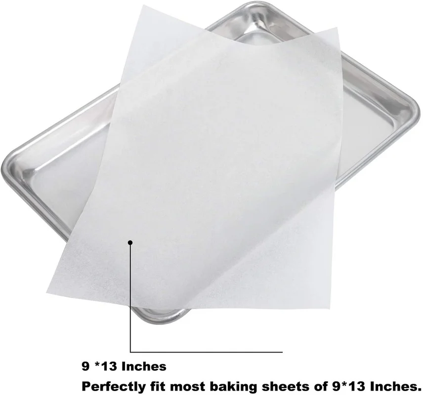 Papier de cuisson parchemin blanc, papier d'avertissement pour