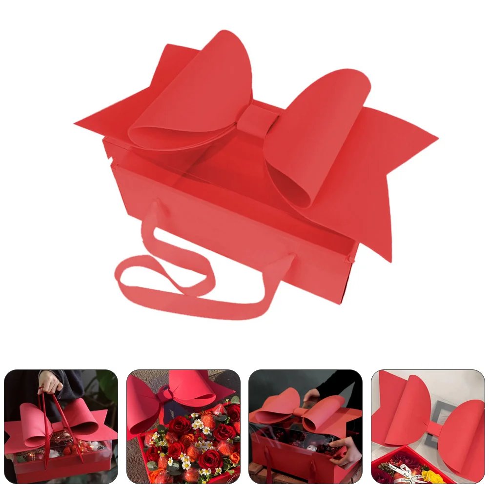 

Bow Gift Box Flower Arrangement Box for Birthday Valentine's Day Gift Decoration