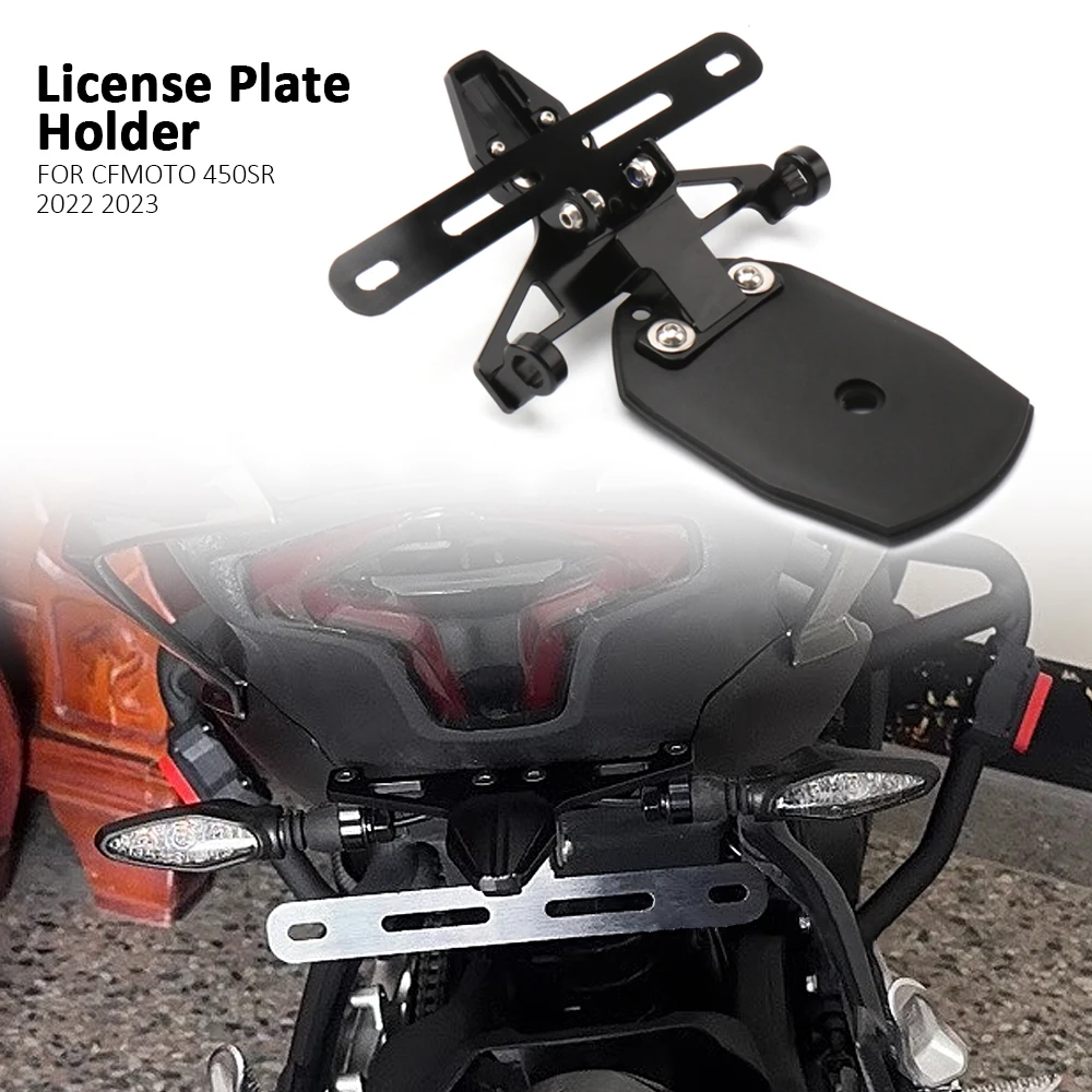 

For CFMOTO 450 SR 450SR 2022 2023 New Motorcycle Black Tail Tidy License Plate Holder Eliminator Registration Frame Bracket