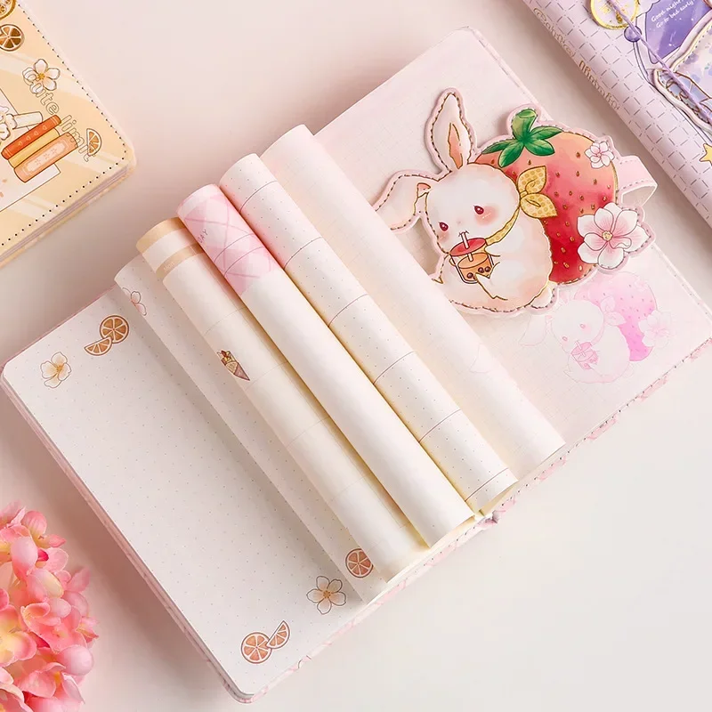 

Magnetic Cute Animal Diary Agenda Student 224 Pages Button Color Notebook Girl Planner Book Illustration Notepad