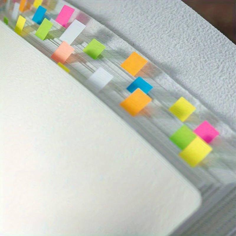 800 sheets of boxed sticky notes, 10 different colored index tabs, self-adhesive page markers, suitable for office and study pur - 5