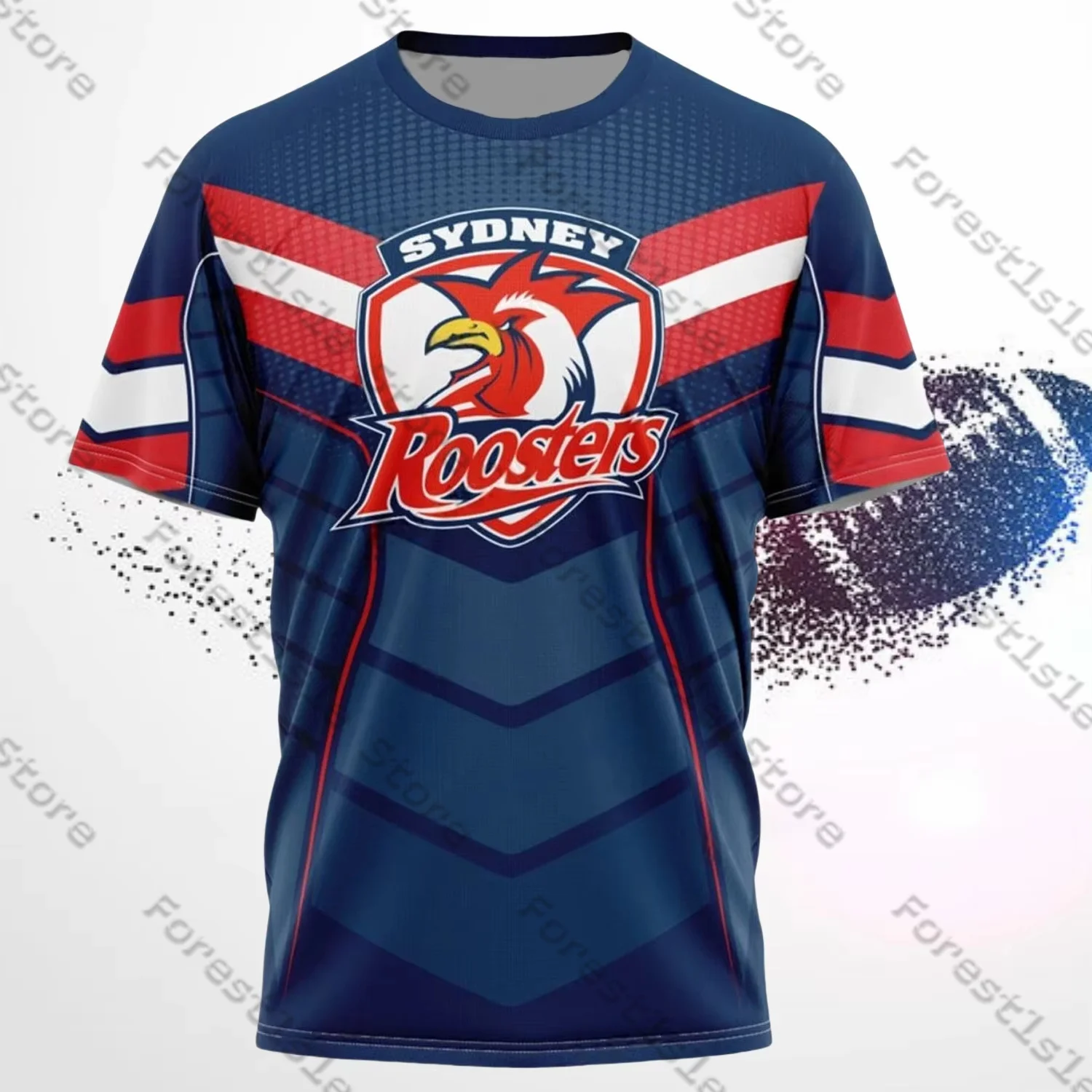 25 Nieuwe Collectie Zomer Australische NRL Sydney Roosters Heren Replica Thuis Jersey Training Jersey Voor Volwassen Men T-Shirt
