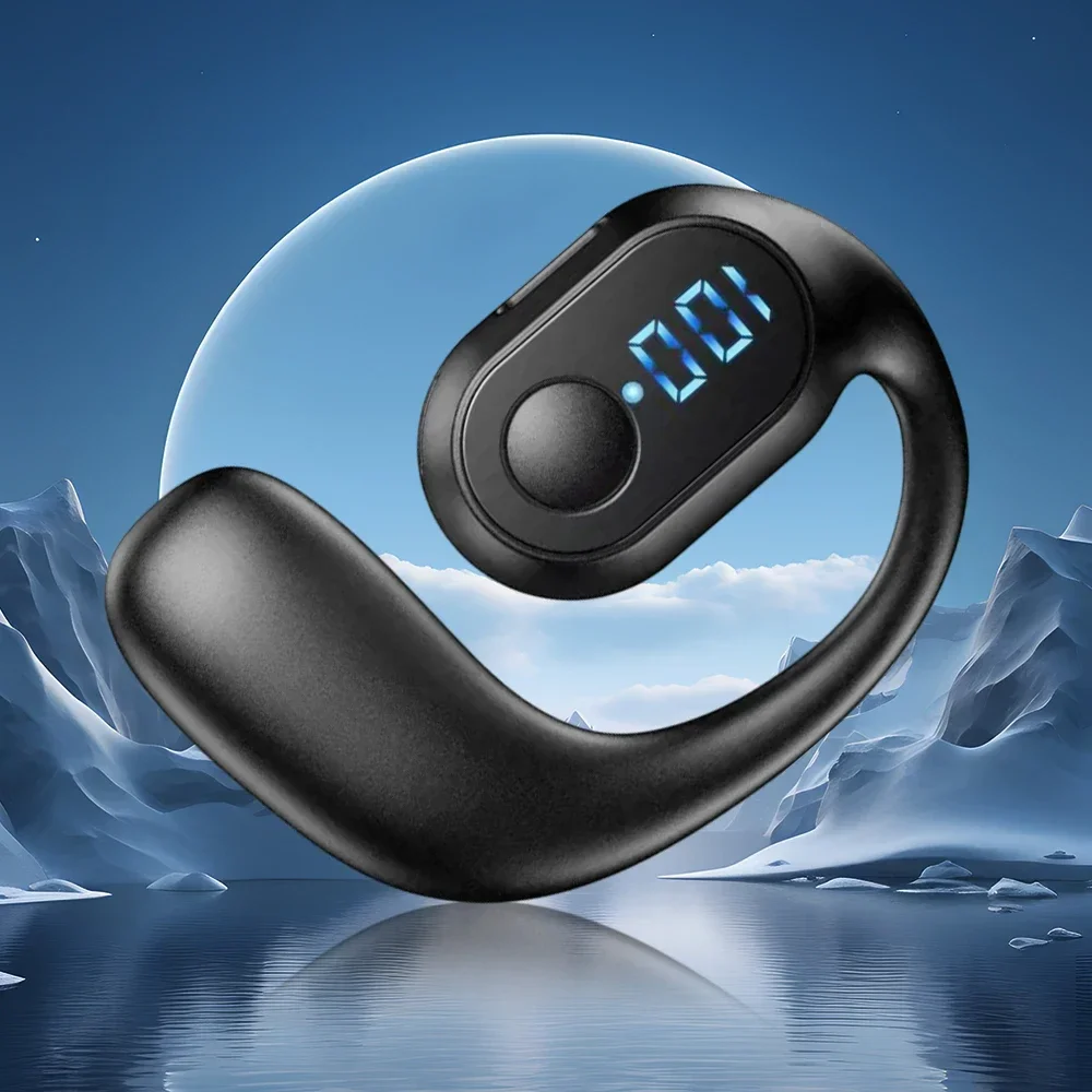 Bluetooth Headphones Wireless Earbuds With Led Display Hifi Stereo_voghion.com