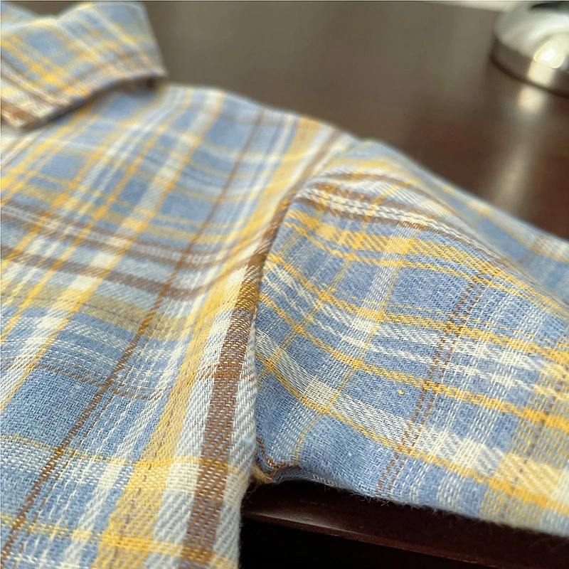 IENENS Toddler Baby Shirt Thin Clothes Spring Clothing Infant Boy Plaid Cotton Tops 1 2 3 4 Years Kids Long Sleeves Shirt