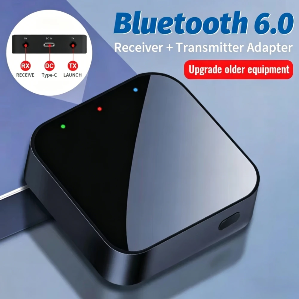 KEBIDUMEI 블루투스 6.0 수신기 및 송신기 3.5mm AUX 무선 오디오 어댑터 자동차 PC TV 헤드폰용 블루투스 송신기