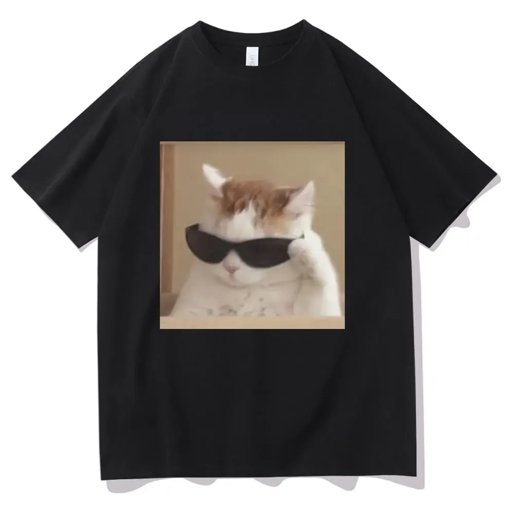 

Funny Play Cool Cat Meme Graphic Print Tshirt Male Cozy Cotton T-shirt Men Women Casual Cute Kawaii Joke Humor Oversized Tees