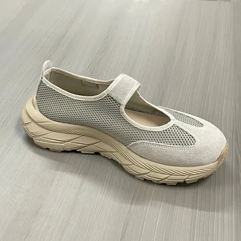 Xingliupi New Women's Shoes Grid Casual Shoes Popular Girl Sneakers for Women Unique Shape Genuine Leather Comfortable 1