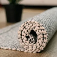 Thick Retro Hand Woven Cotton Linen Carpet Rug Kilim Bedside Rug Floor Mat for Living Room Bedroom Carpet Tassel Home Decor 1