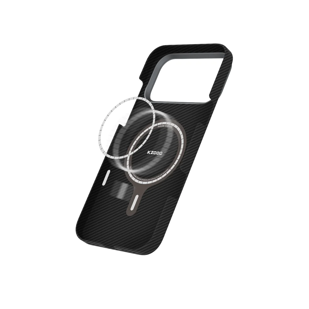 KZDOO Keivlar Explorer Magnetic Carbon Fiber Case - Luxury Slim Durable Thin Cover