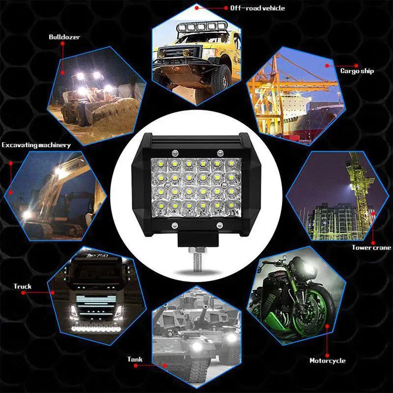 200W 4INCH 24LED Combo Work Light Bar Spotlight Off-road Driving Fog Lamp Waterproof for Truck Boat Car led spotlight