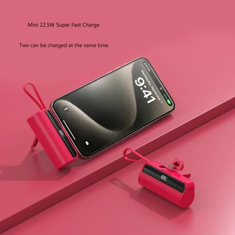 Portable TypeC Case Quick 22.5W Charging Shell 1 Slot 18650 Battery Case(Not Include Battery)