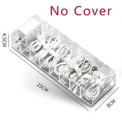 Transparent Plastic Cable Organizer with Divided Compartments (8 grid Large2)