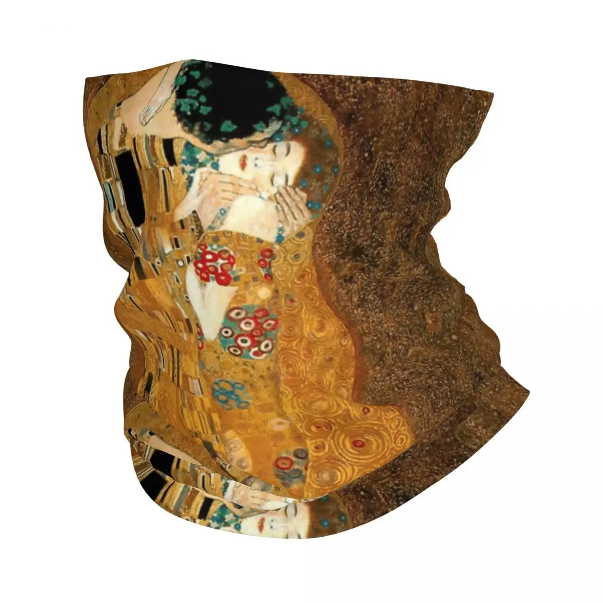 

Klimt Kiss Bandana Neck Gaiter Printed Gustav Klimt Freyas Art Wrap Scarf Warm Headband Fishing Unisex Adult Winter