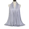 Écharpe Hijab en Jersey de coton Modal de qualité supérieure, châle musulman Long, Turban doux uni, bandeau pour femmes, bandeau africain 170x60cm