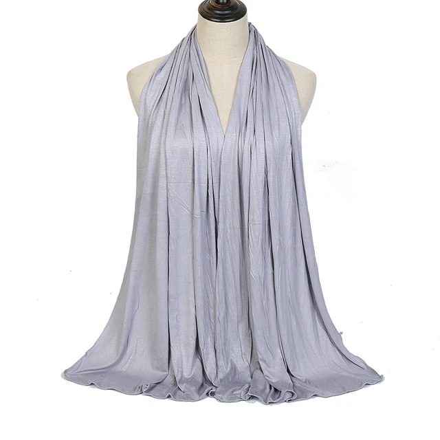 Écharpe Hijab en Jersey de coton Modal de qualité supérieure, châle musulman Long, Turban doux uni, bandeau pour femmes, bandeau africain 170x60cm