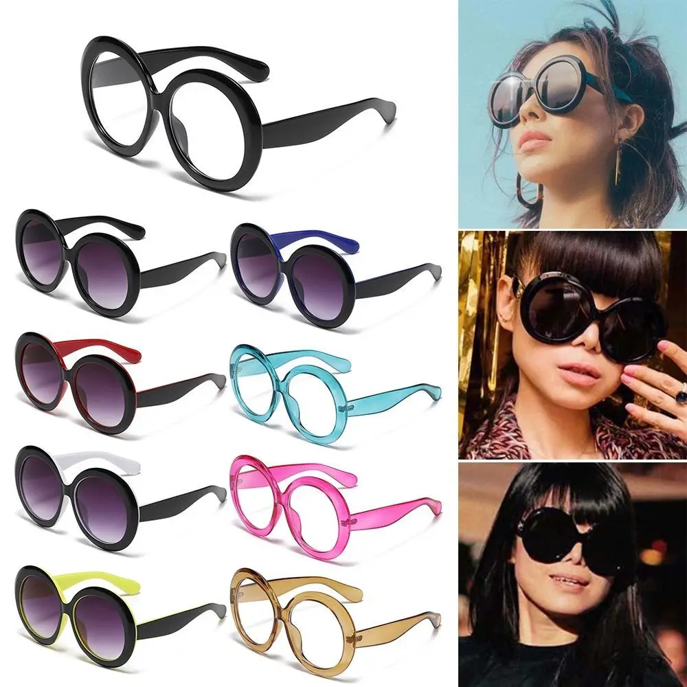 Fashion Oversized Round Sunglasses Women Trendy Vintage Gradient