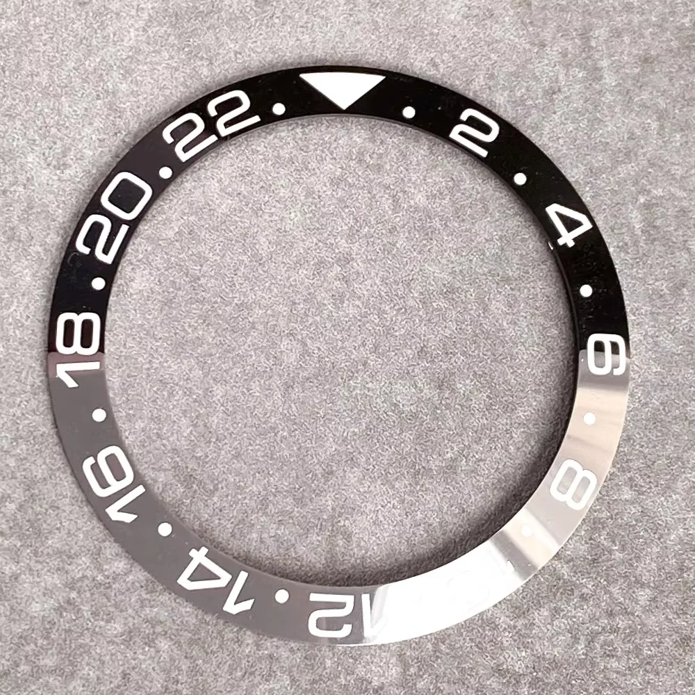 Enhanced Black/Light Blue/Black Gray GMT Ceramic Bezel Insert
