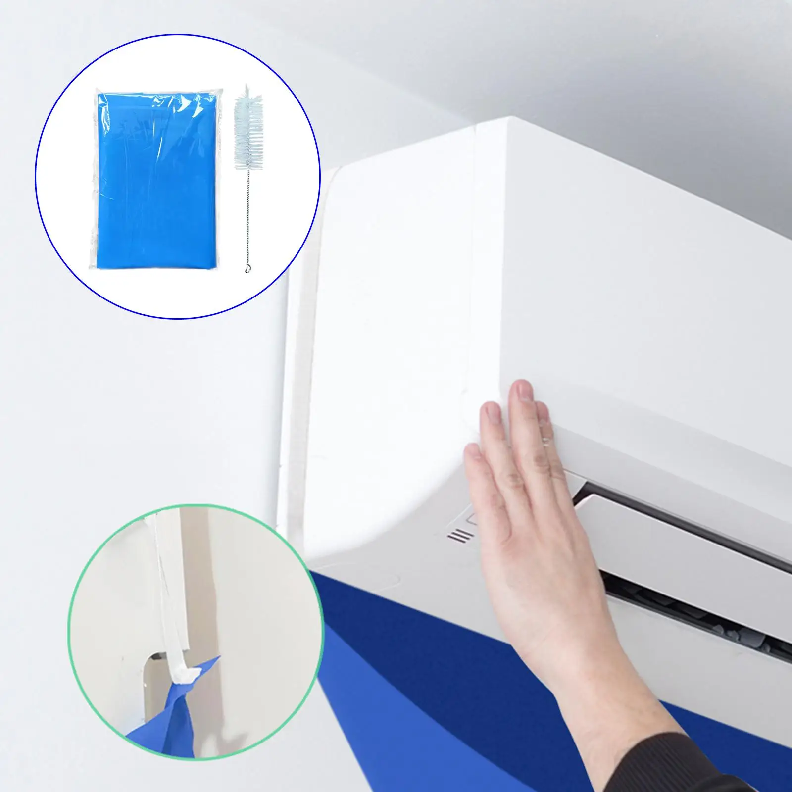 Air Conditioning Accessories Air Conditioner Cleaning Cover Stretchable for Wall Mounted Conditioner Cleaning Cover Bag Tool