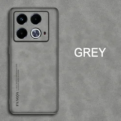 Luxury Leather Anti - Drop & Anti - Slip Protective Case Cover for InfinixHot12Play (Grey)