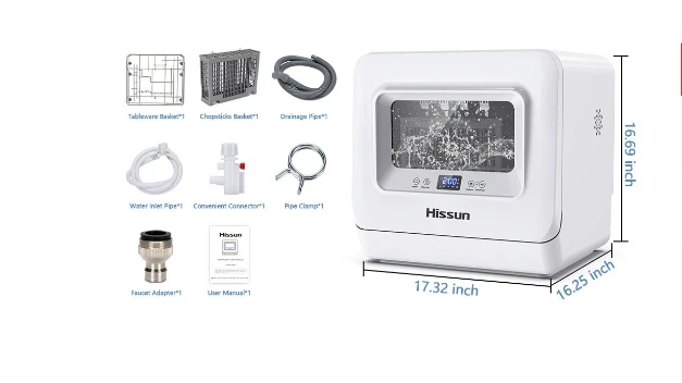 Portable Countertop Dishwasher Air Drying Fully automatic household installation-free disinfection and intelligent lavavajillas 3