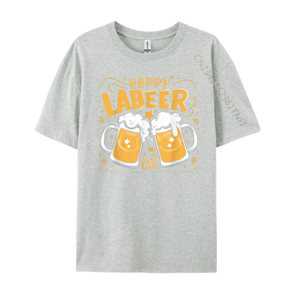 Funny Female T-shirts Happy Labeer Day Funny Labor Outdoor Tops Tees Cotton Short Sleeve Leisure Tee-Shirts Round Neck Happy Labeer Day Funny Labor Day BBQ Celebration gray
