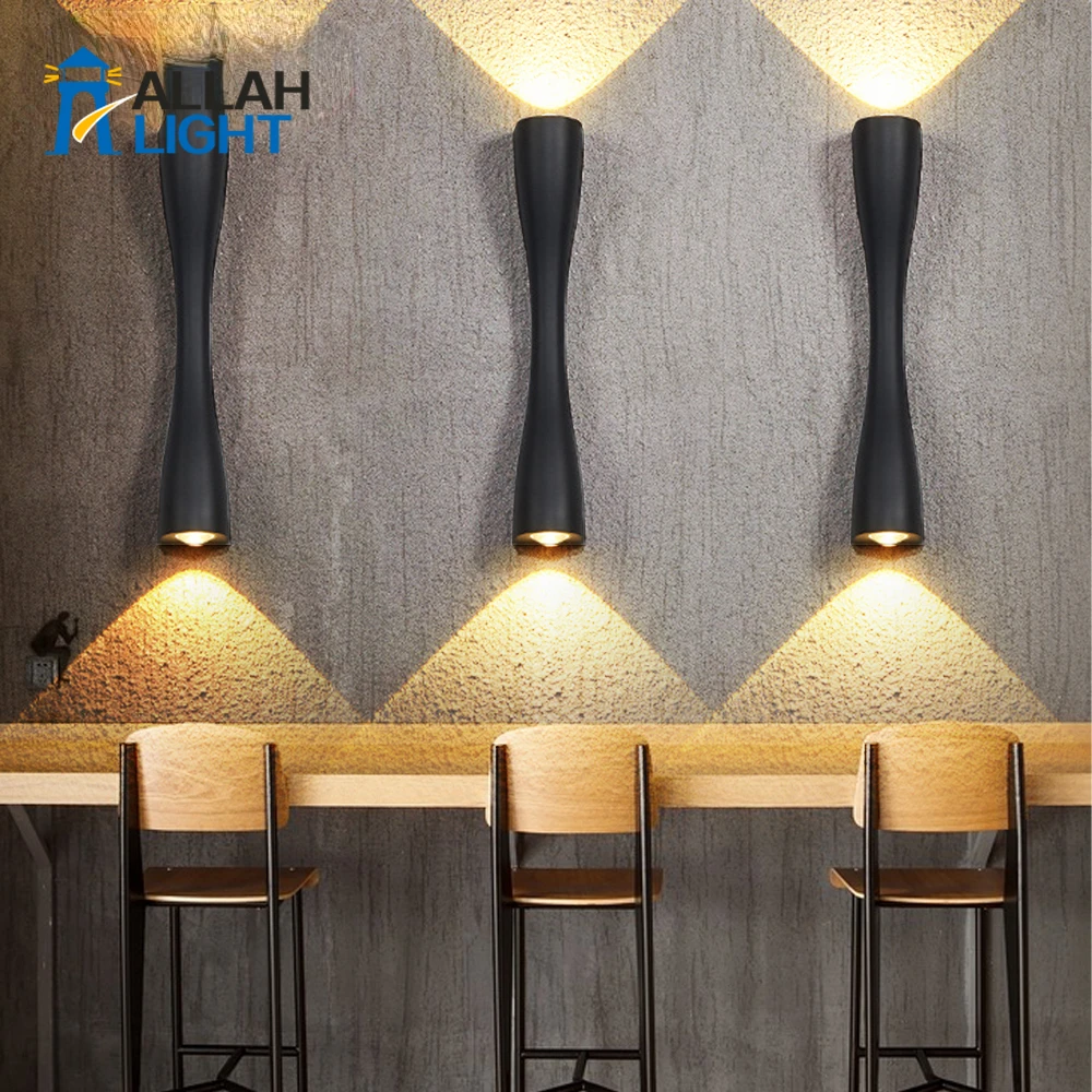 

Modern Up and Down Lights Outdoor Wall Sconce for House and Garage, Exterior Light Fixture Cylinder Wall Mount with Smart Bulb