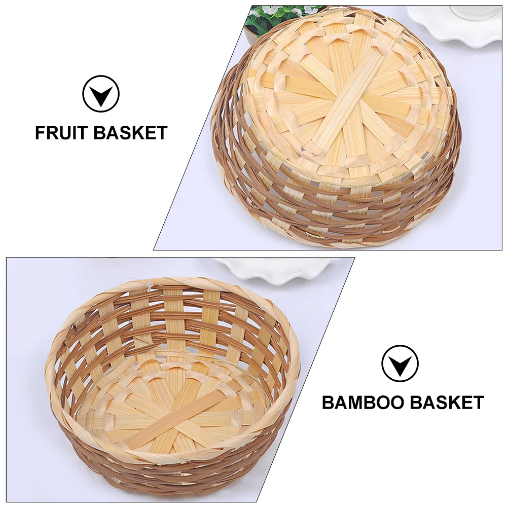 Cesta De Mimbre Para Frutas Y Pan - Decorativa, Transpirable Y Fácil De Limpiar