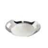 Stainless steel 304 round handle hotel tray western food plate light luxury household wine set dessert plate 5