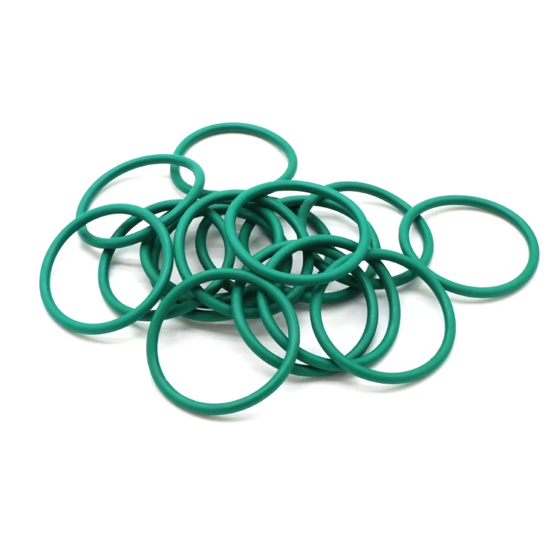 

10PCS FKM O Ring Thickness CS 2mm OD 5-50mm Insulation Oil High Temperature Resistance Green Fluorine Rubber Sealing Gaskets