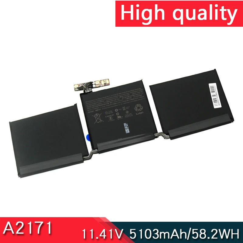 

New A2171 11.4V 58.2Wh Battery For Apple MacBook Pro Retina 13.3" A2159 2019 year A2289 A2338 2020 EMC3301 EMC3456 EMC3578