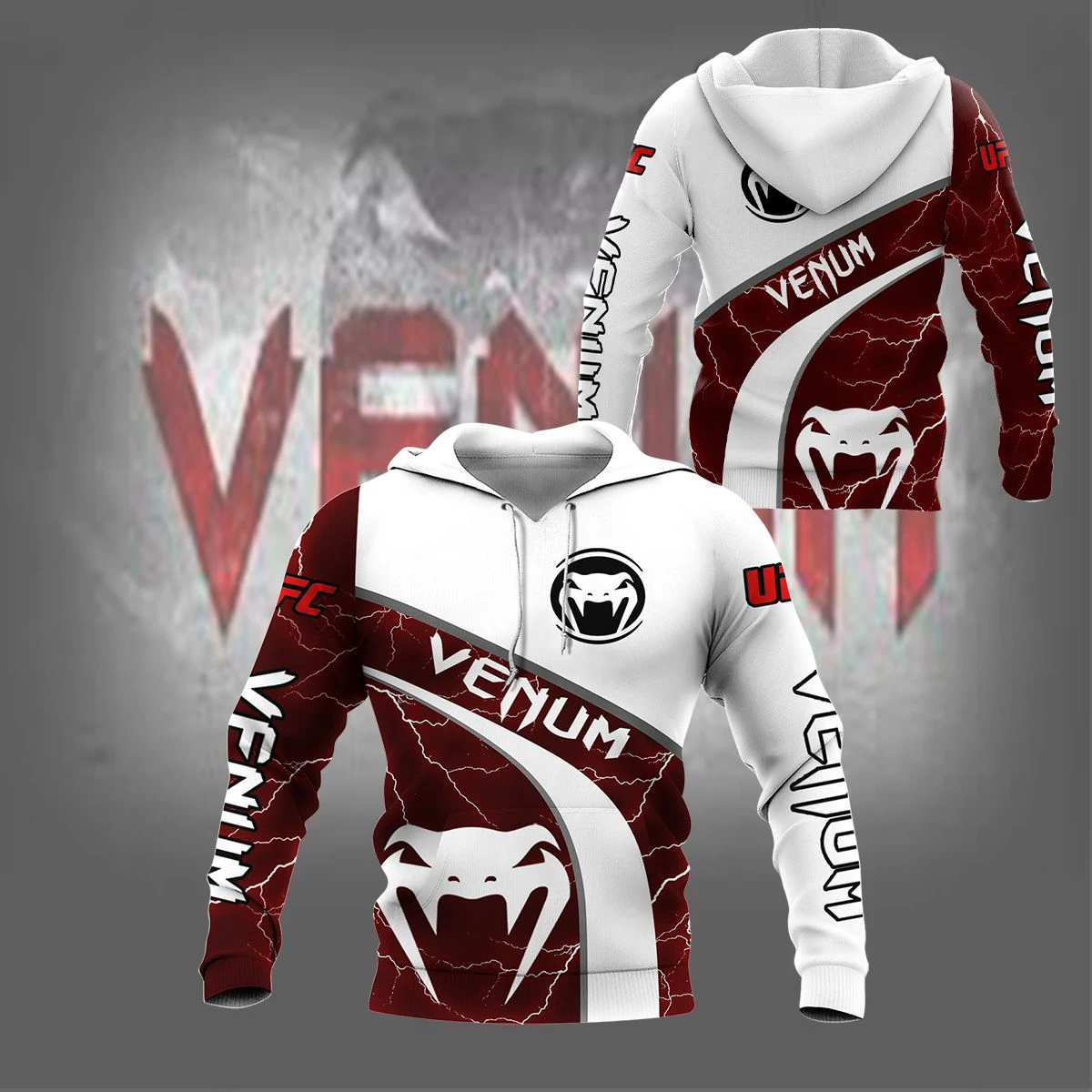 

2023 New Men's Spring Boxing Training Top 3D Printed Unisex Crew Neck Casual Hoodie Slim Sports Zipper Sweatshirt