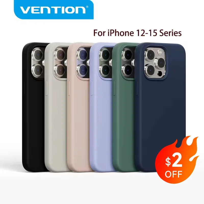 Vention Silicone Magnetic Wireless Charging Phone Case Cover