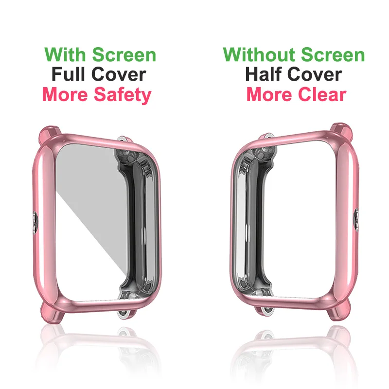 Durable TPU Smartwatch Case with Screen Protector and Bumper Cover