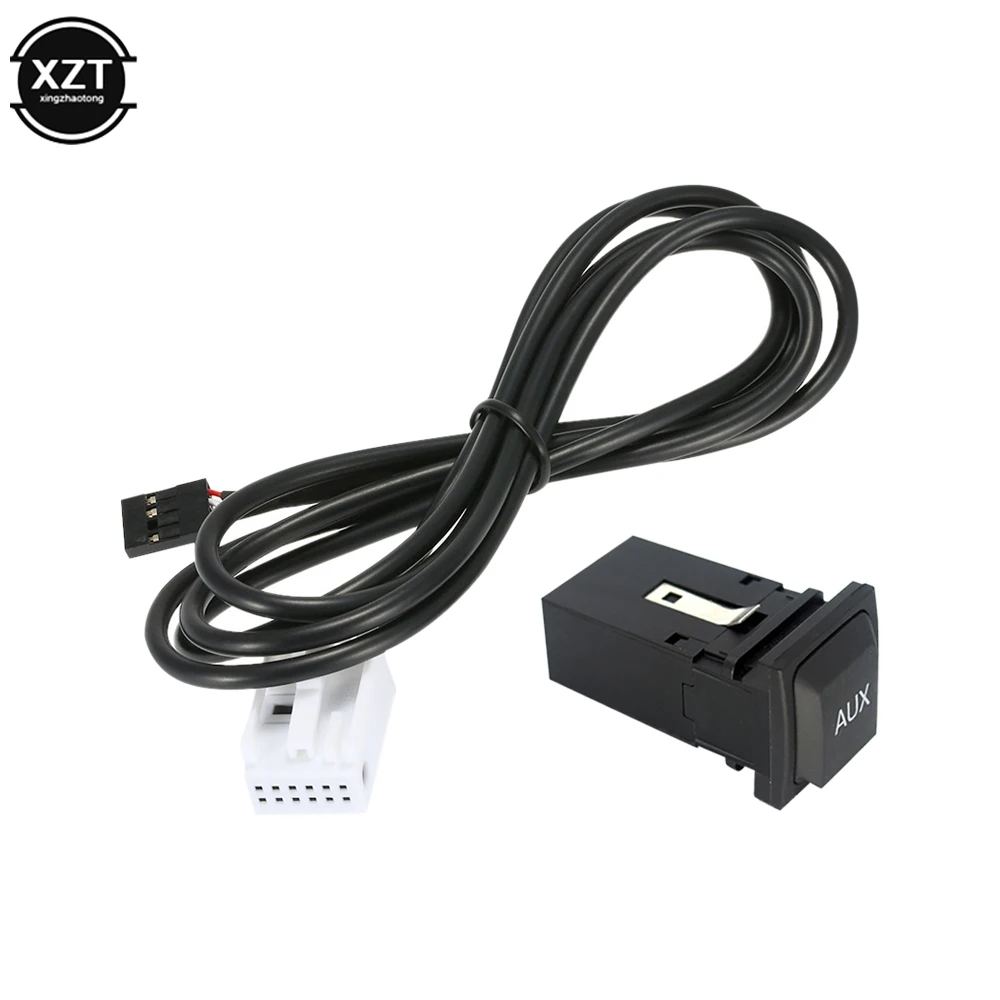 

1 Set Car AUX Switch Interface Adapter In Socket With Cable Harness For VW1 RCD510 RCD310 RNS315 Jetta 5 MK5 Golf 6 MK6