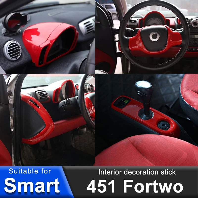 Car Interior Stickers For Smart Brabus 451 Fortwo Accessories Car ...