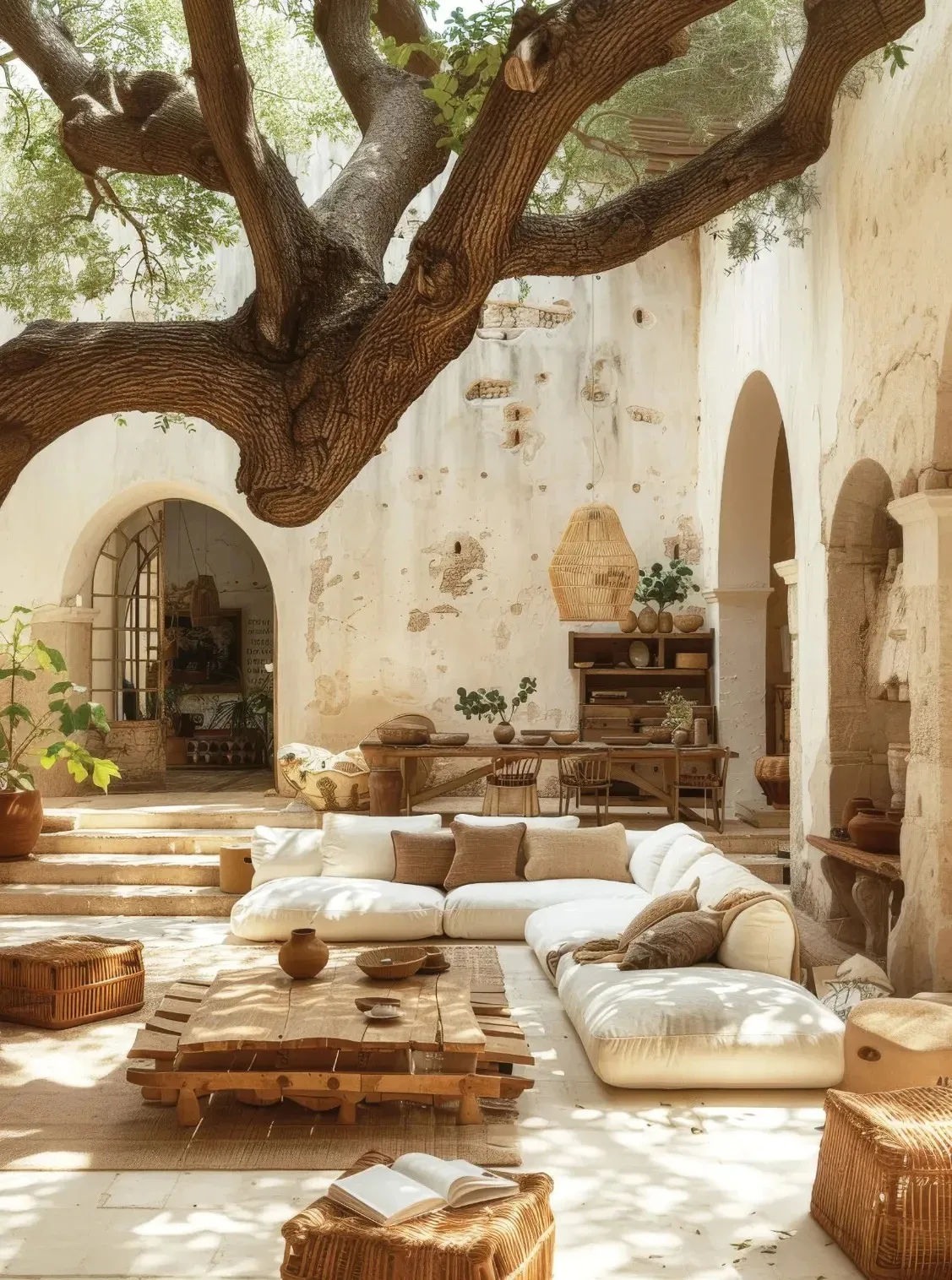 Italian Olive Tree Canvas Art - Minimalist Scandinavian Wall Decor