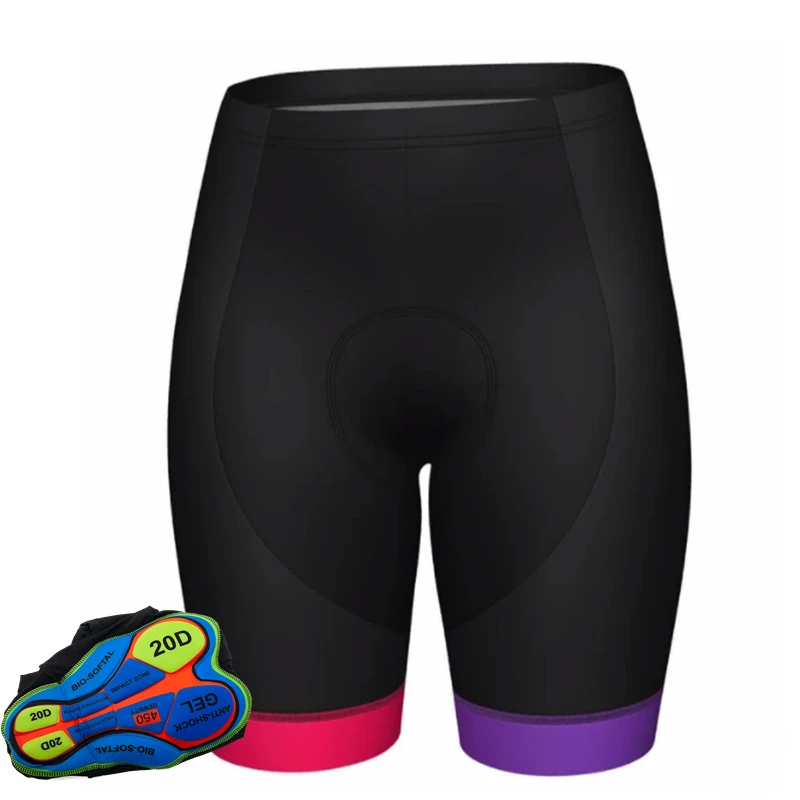 Summer Cycle Pad Shockp Women Unisex Team Cycling Shorts 20D Anti Slip Padded Gel Cycling Shorts cycling shorts cycling gel pad